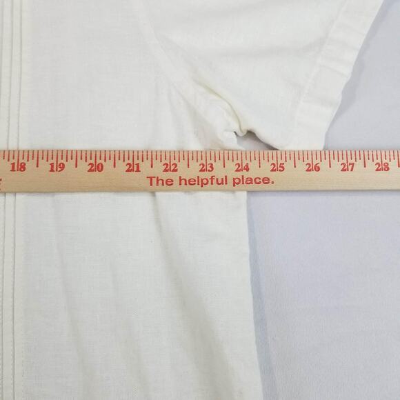 Scotch & Soda Shirt Mens XL White Linen Blend Short Sleeve Button Up Casual - Picture 9 of 11